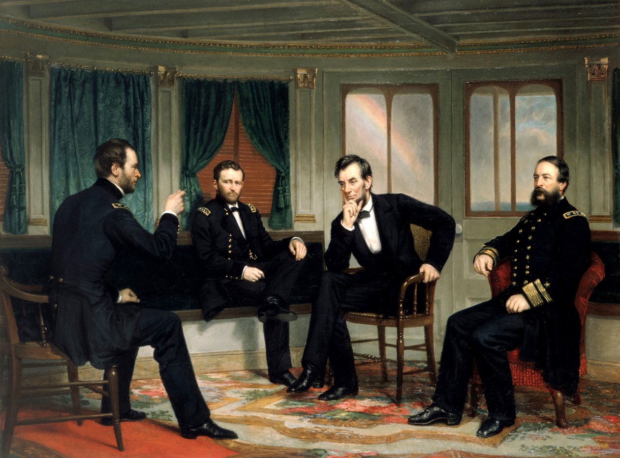 Die Friedensstifter, veröffentlicht 1868 (Farblithografie) von George Peter Alexander (after) Healy