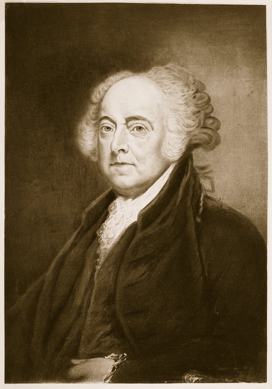 John Adams, 2. Präsident der Vereinigten Staaten von Amerika, veröffentlicht 1901 (Photogravur) von George Peter Alexander Healy