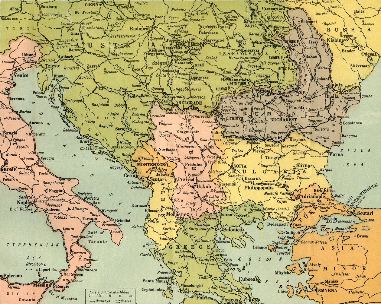 Karte zur Veranschaulichung der östlichen Fronten, 1919 von George Philip and Son Ltd