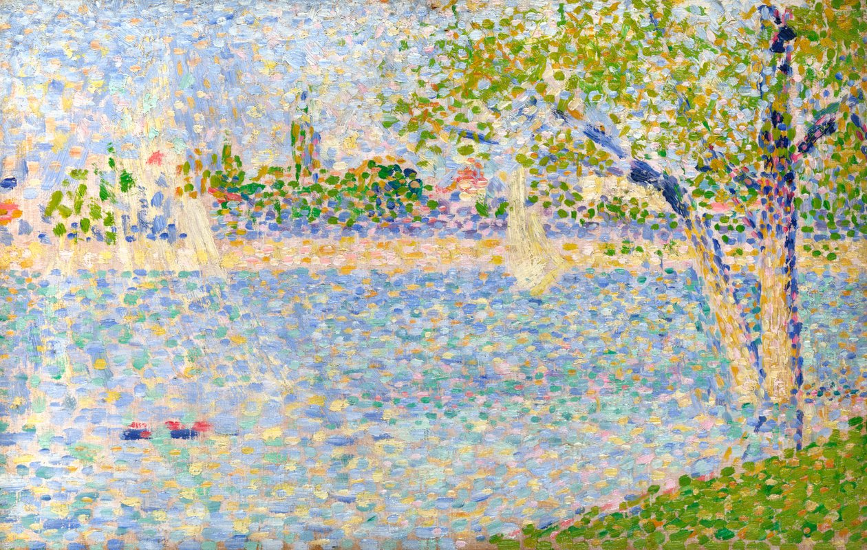 Die Seine gesehen von La Grande Jatte, 1888 von George Pierre Seurat