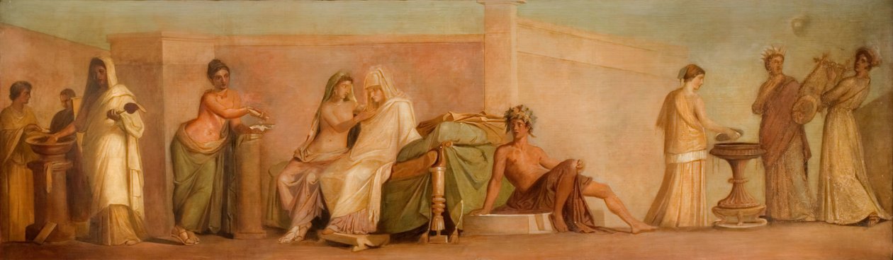 Eine Kopie der Aldobrandini-Hochzeit, 1838 von George Richmond