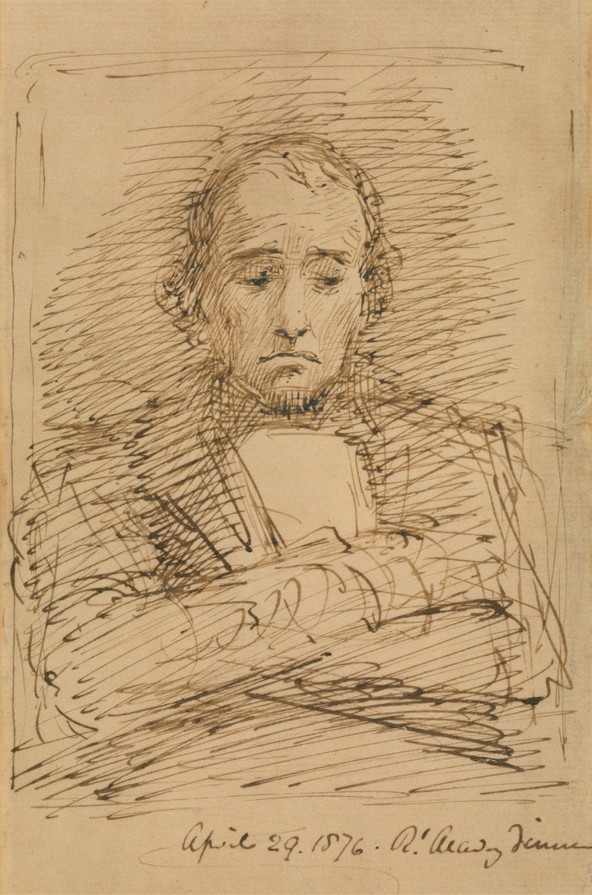 Benjamin Disraeli, skizziert bei einem Royal Academy Dinner von George Richmond