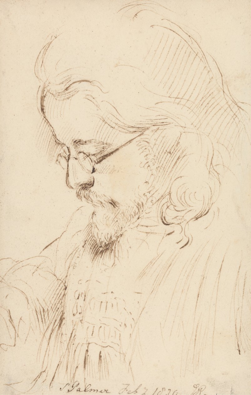 Porträt von Samuel Palmer, Kopf und Schultern von George Richmond