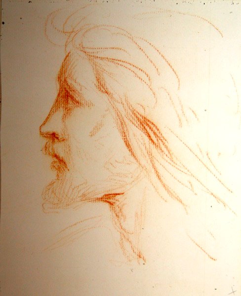Porträtstudie von Samuel Palmer, ca. 1828-29 von George Richmond