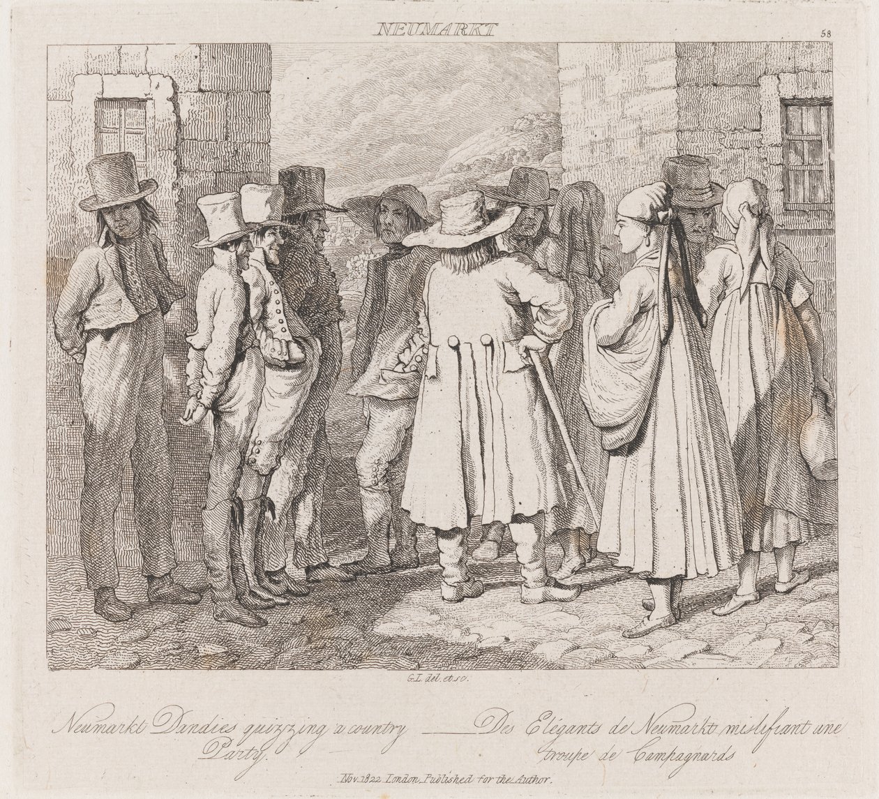 Dandies, Neumarkt, ca. 1821 von George Robert Lewis