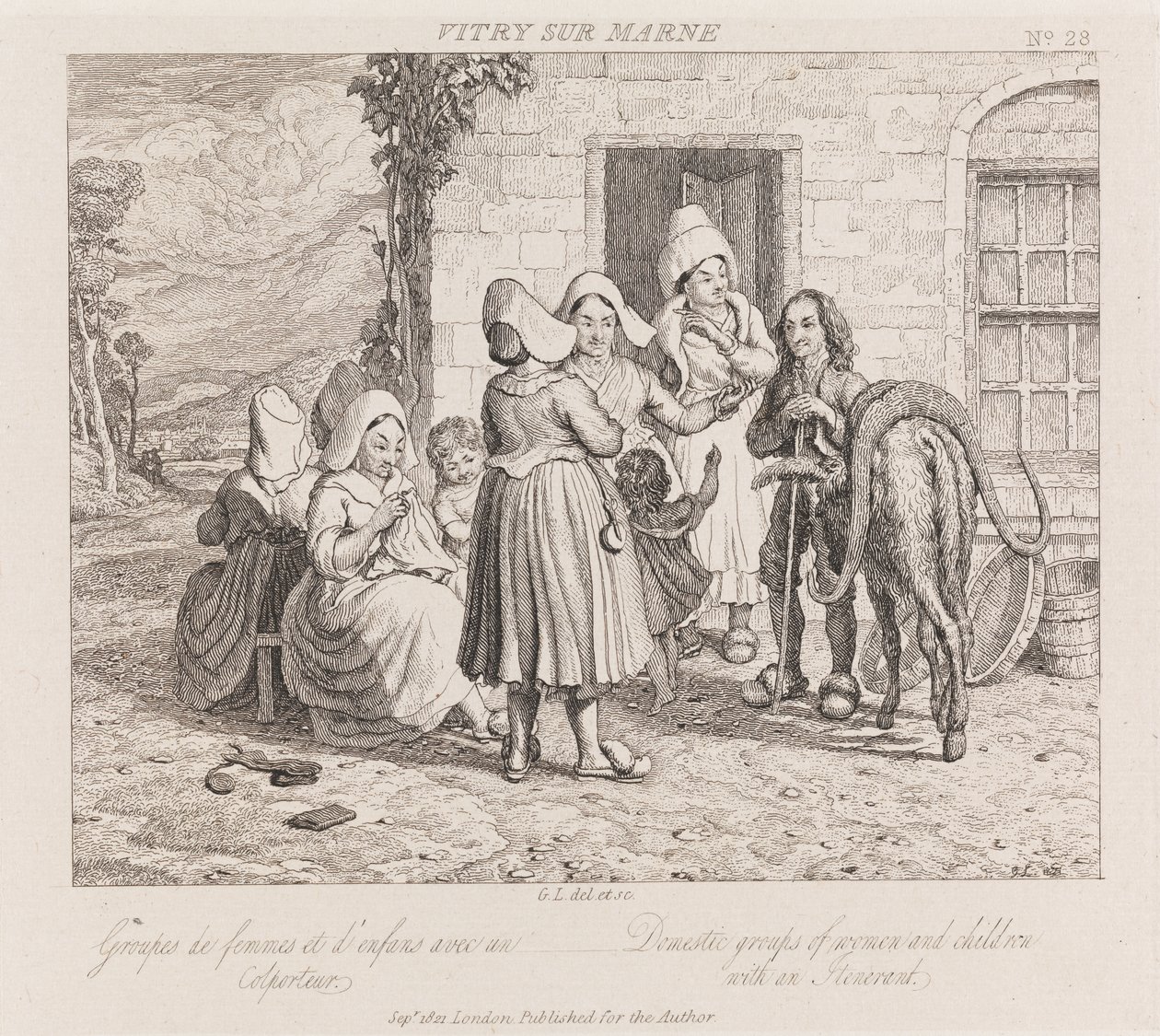 Wanderarbeiter, Vitry Sur Marne, c.1821 von George Robert Lewis