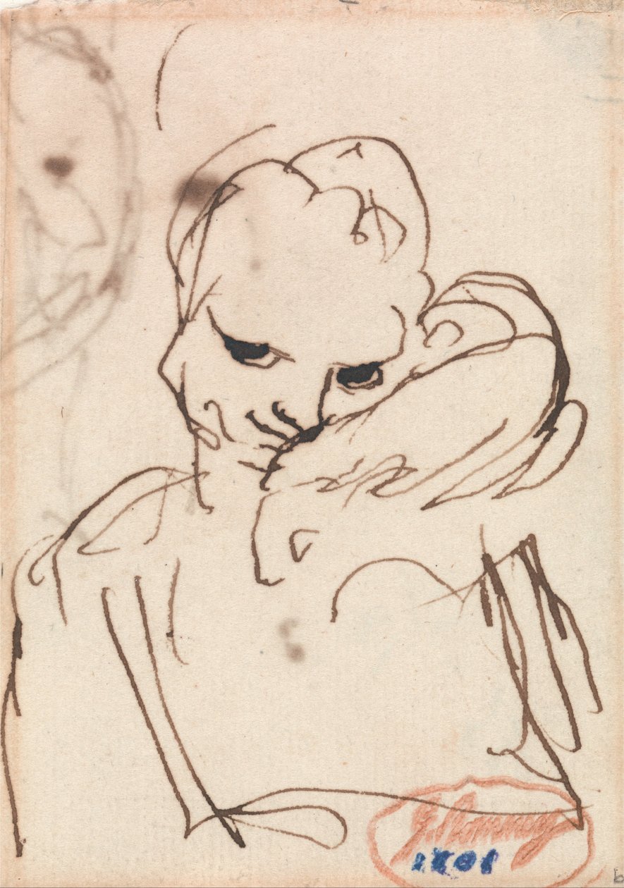Ein Mädchen mit einem Kaninchen oder Haustierhund auf der Schulter von George Romney