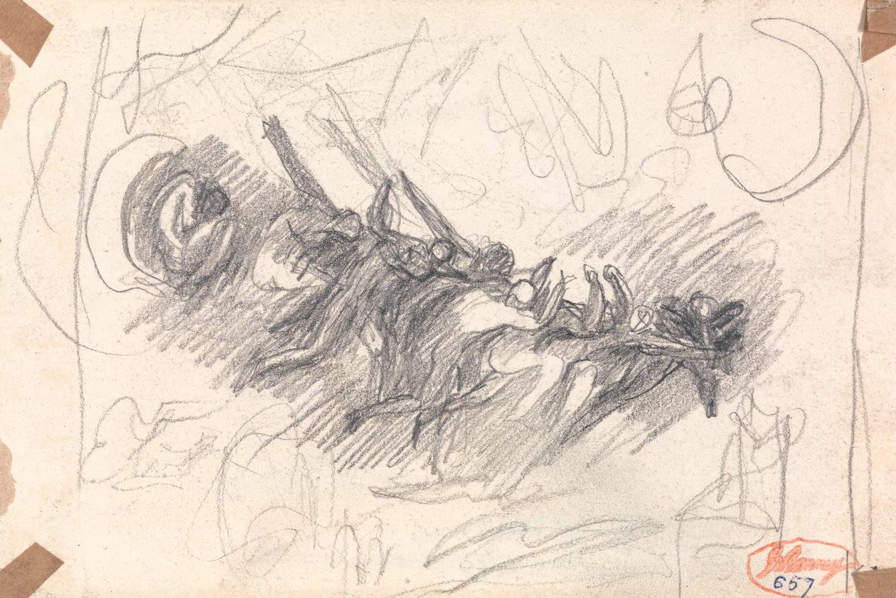 Dämonenangriff für die Versuchung Christi von George Romney