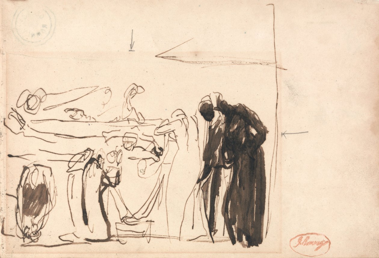 Figuren an einer Bahre von George Romney
