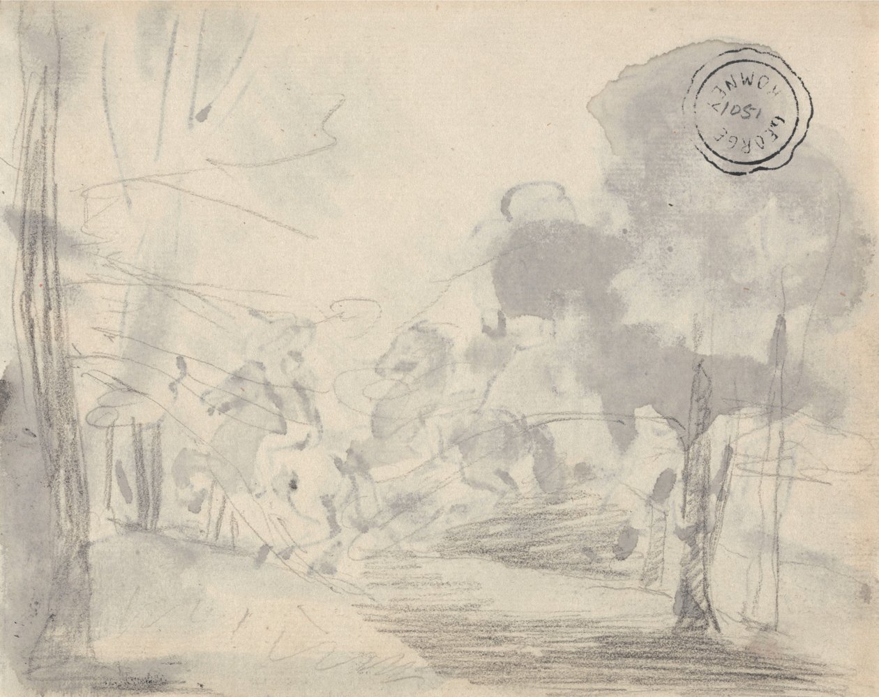 Lichtung mit Bäumen von George Romney