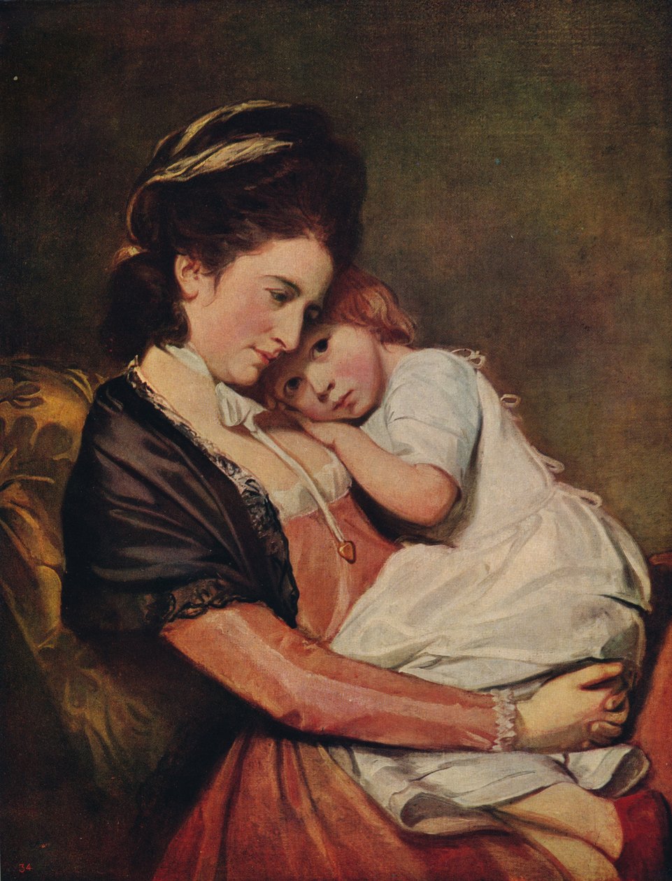 Mrs. Johnstone und ihr Sohn, 1775-1780, um 1915 von George Romney