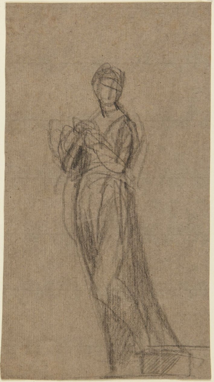 Porträtstudie einer stehenden Frau von George Romney