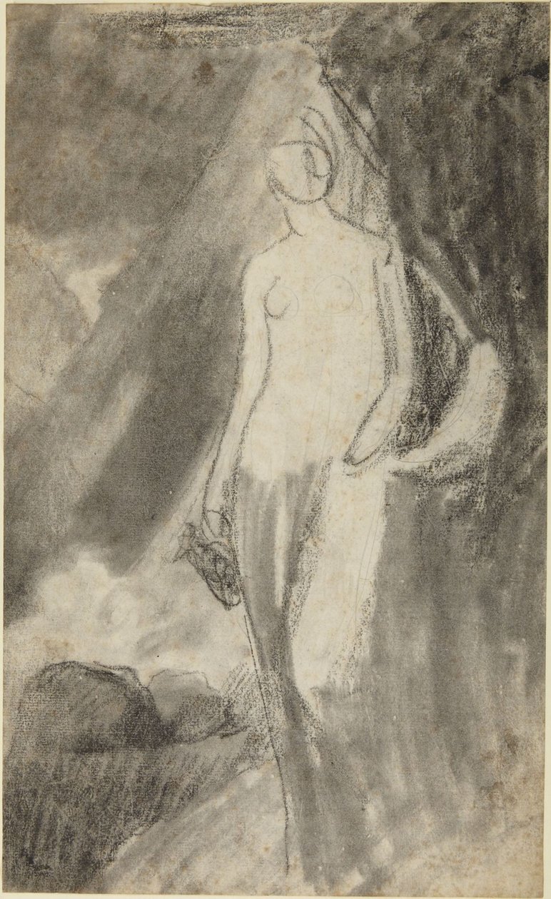 Porträtstudie einer stehenden Frau von George Romney
