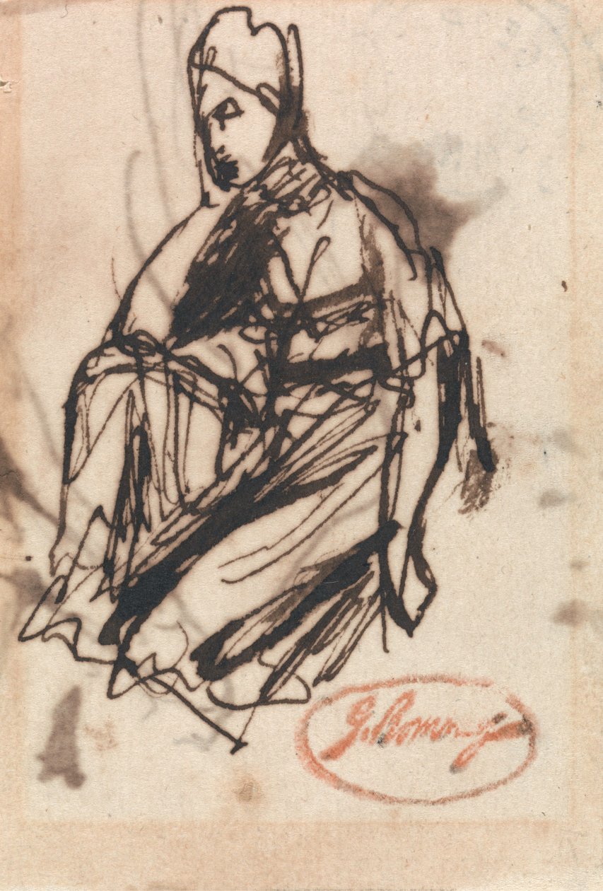 Studie für ein Porträt einer Frau von George Romney