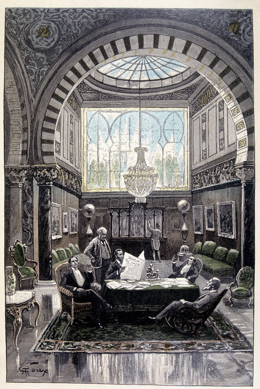 Es war ein Ort des Gesprächs, der am angenehmsten war (Seite 34) in „Testament eines Exzentrikers“ von Jules Verne von George Roux