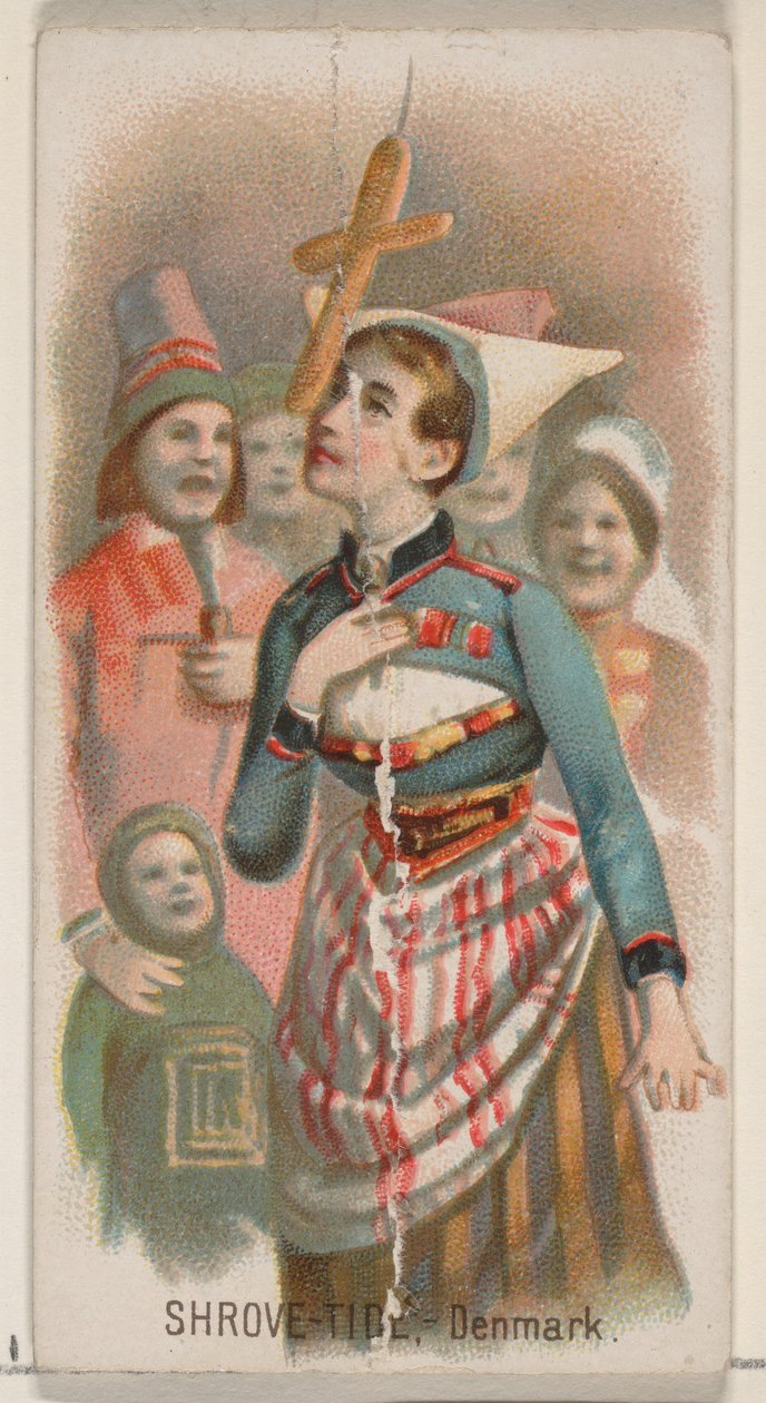 Fastnacht, Dänemark, aus der Feiertagsserie N80 für Duke-Zigaretten, 1890 von George S. Harris and Sons