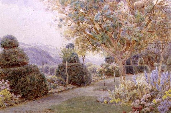 Schloss de la Cour, Rhonetal von George Samuel Elgood