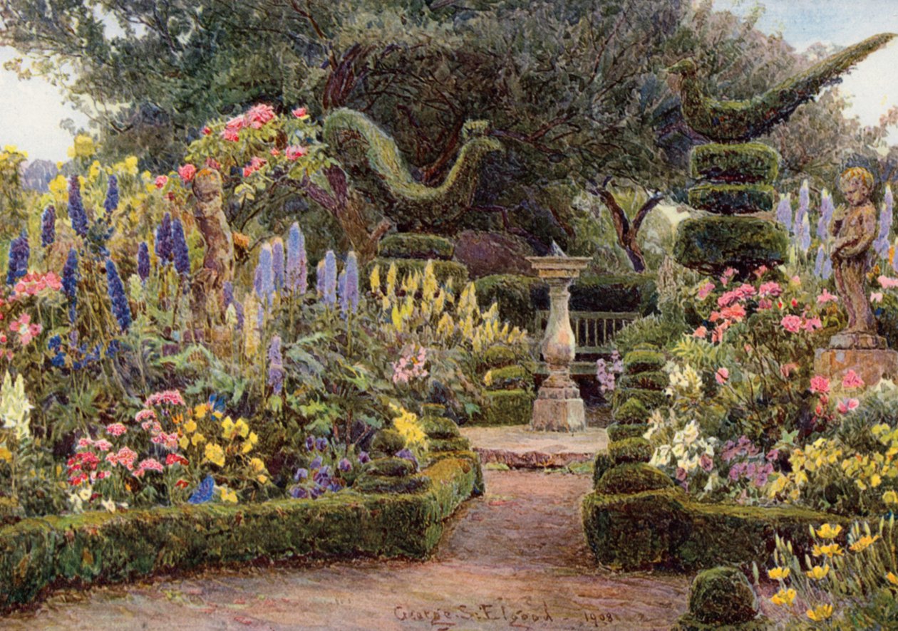 Die Sonnenuhr in Raunscliffe, Leicestershire von George Samuel Elgood