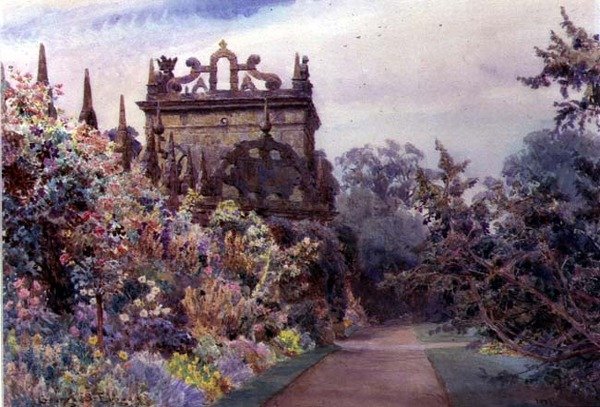 Der Vorhof, Hardwick Hall, Derbyshire von George Samuel Elgood