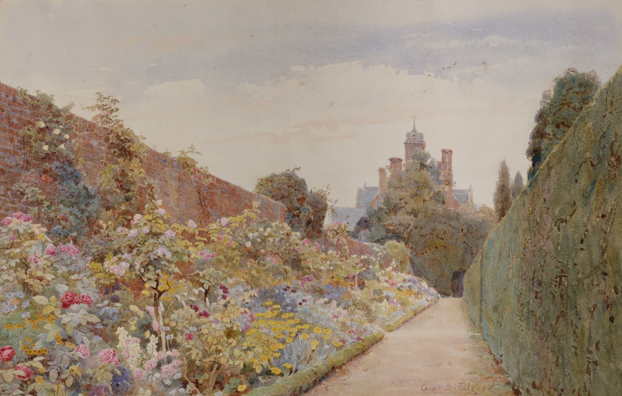 Der Rosenweg in Mynthurst, ca. 1940 von George Samuel Elgood