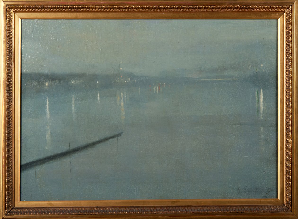 Dordrecht, Niederlande, bei Nacht von George Sauter