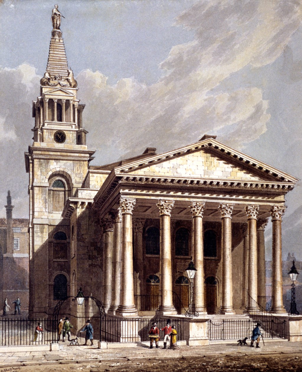 St. George, Bloomsbury, Holborn, London von George Shepherd