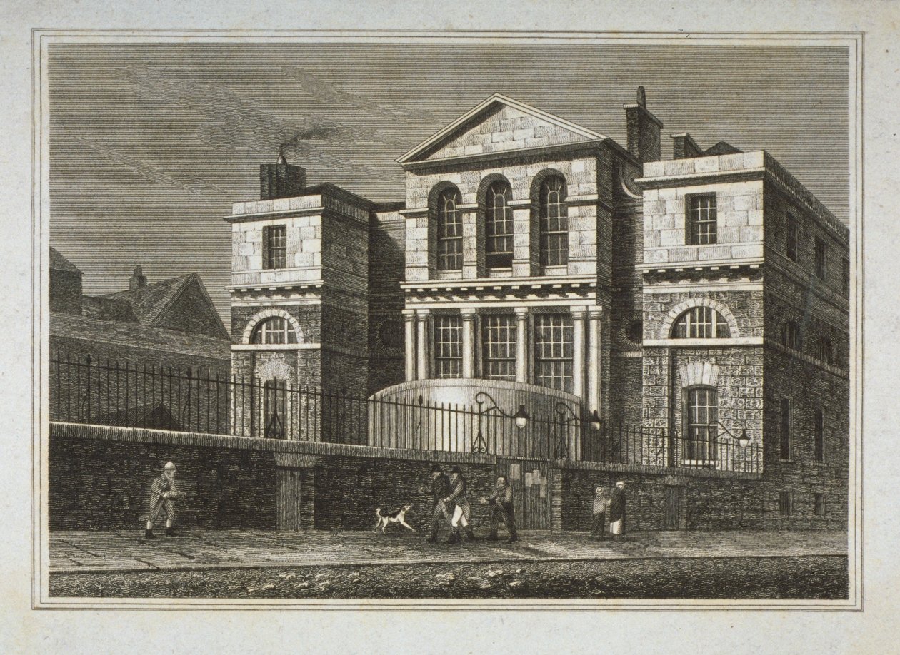 Ansicht des Sessions House, Old Bailey, 1812 von George Shepherd