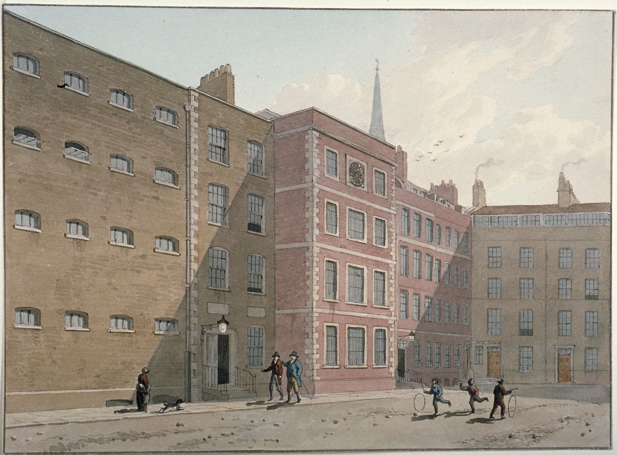 Ansicht des Innenhofs von Bridewell, City of London von George Shepherd