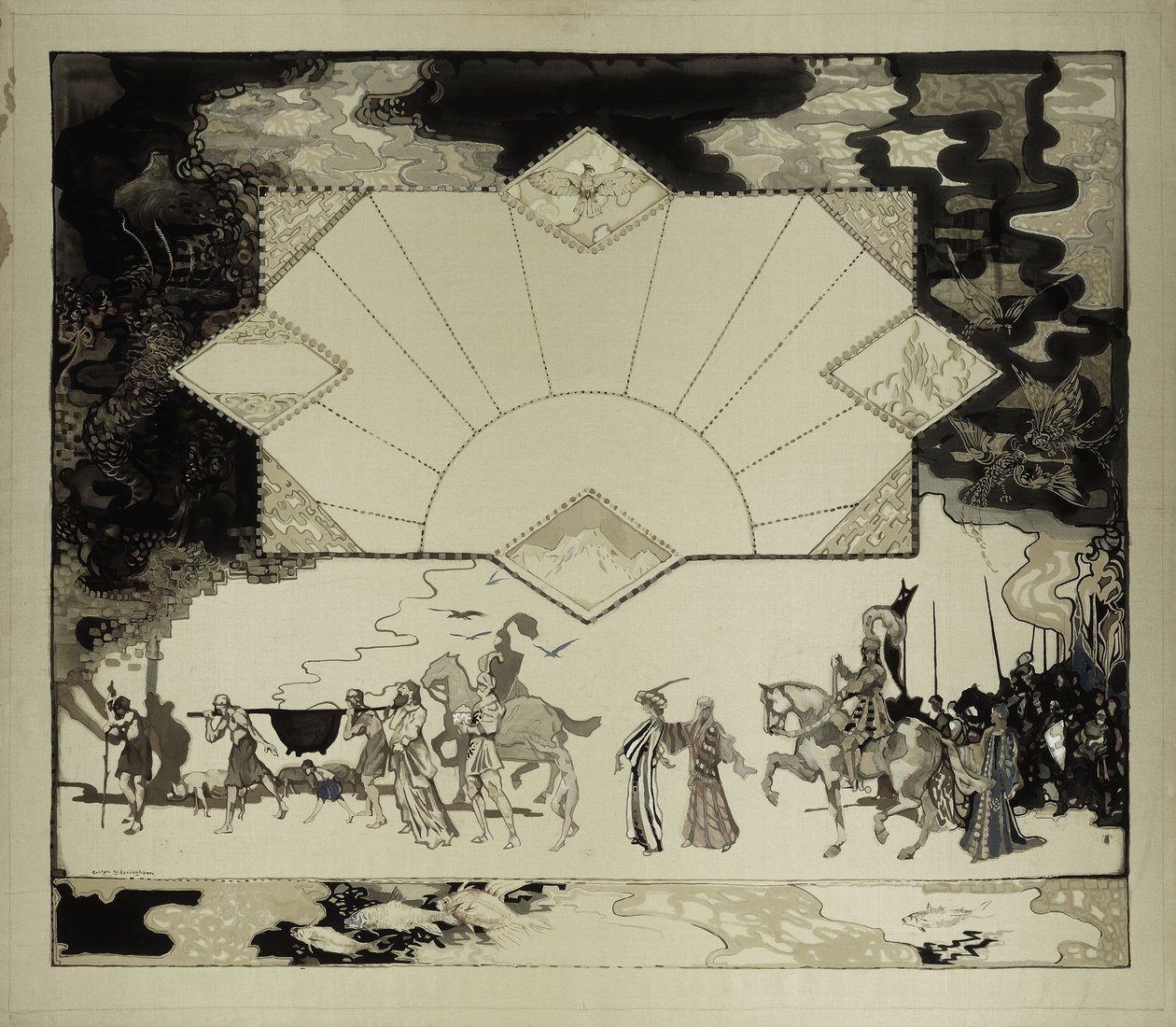 Das Panel des Mabinogian, Nr. 10 von George Sheringham