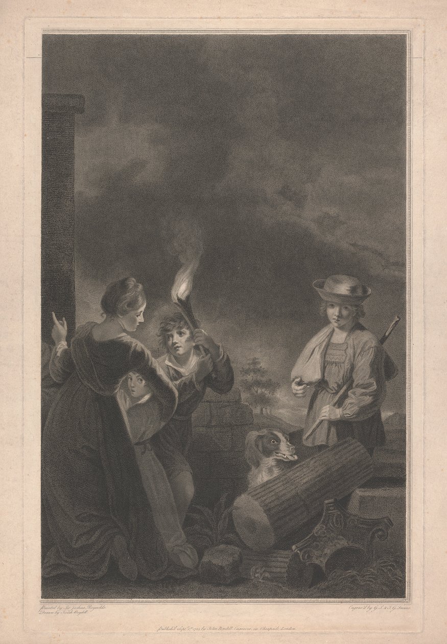 Westfenster der Kapelle, New College Oxford: Hirtenjunge und Hund, Teil des Weihnachtsfensters von George Siegmund Facius