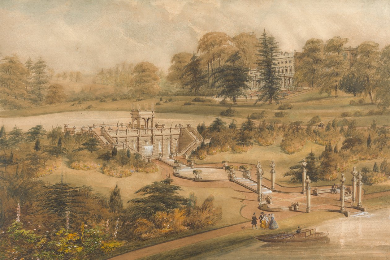Entwurf für Cowley Manor, Gloucestershire von George Somers Clarke