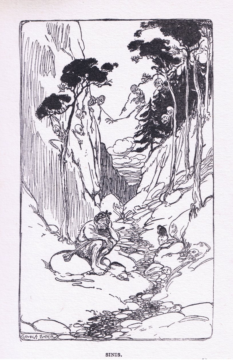 Sinis, aus Die Helden, veröffentlicht von George Allen und Unwin 1929 von George Soper