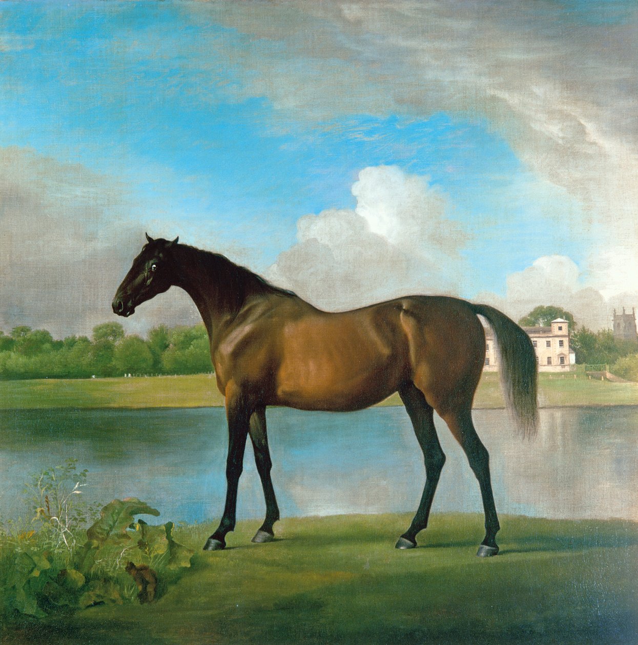 Lord Bolingbrokes Zuchtstute im Park von Lydiard, Wiltshire, ca. 1764-66 von George Stubbs