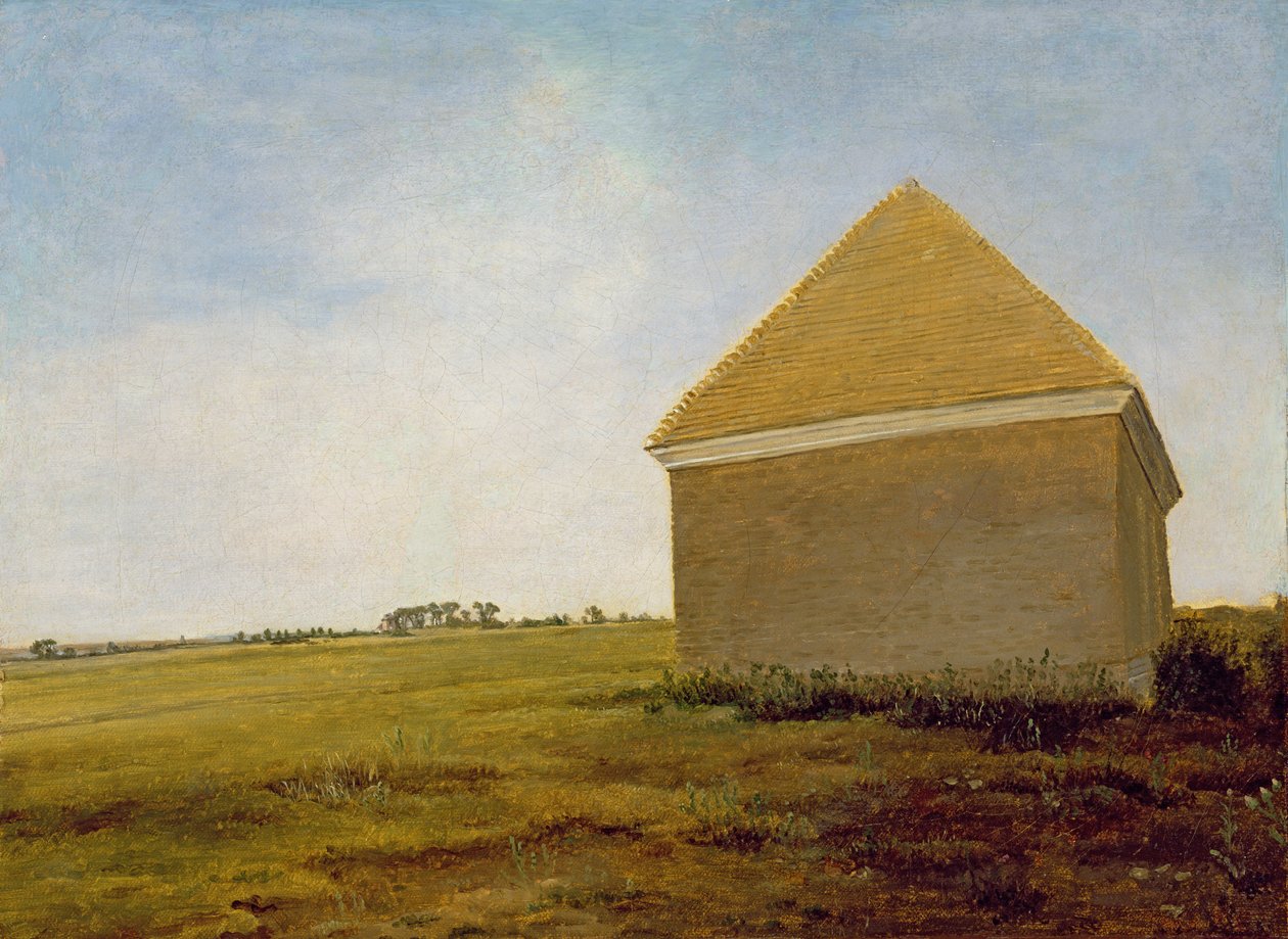 Newmarket Heath, mit einem Abreibhaus, ca. 1765 (nach der Restaurierung) von George Stubbs