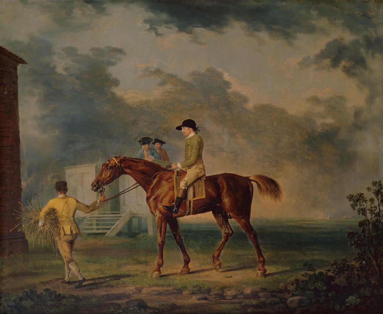 Sir Salomon, ein braunes Rennpferd mit J.Singleton, Newmarket von George Stubbs