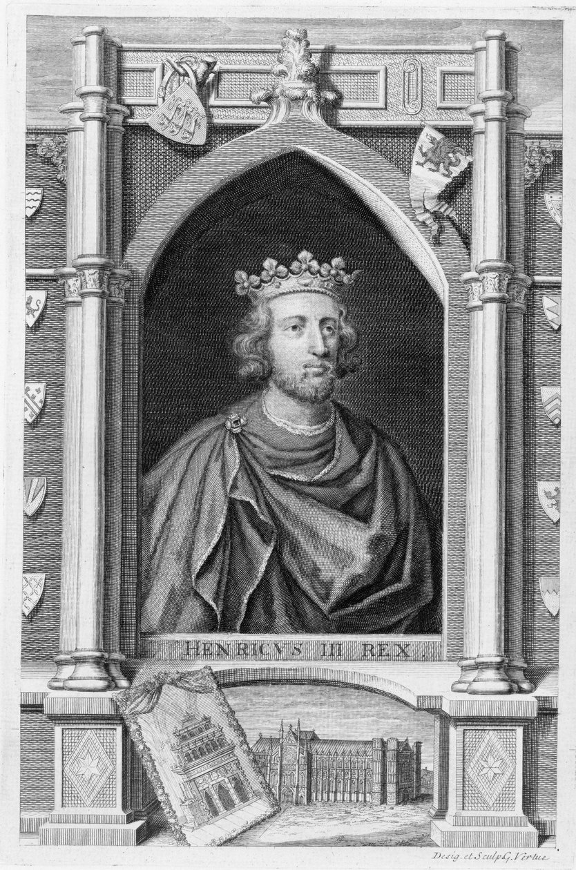 Heinrich III. (1207-72) König von England ab 1216, graviert vom Künstler von George Vertue
