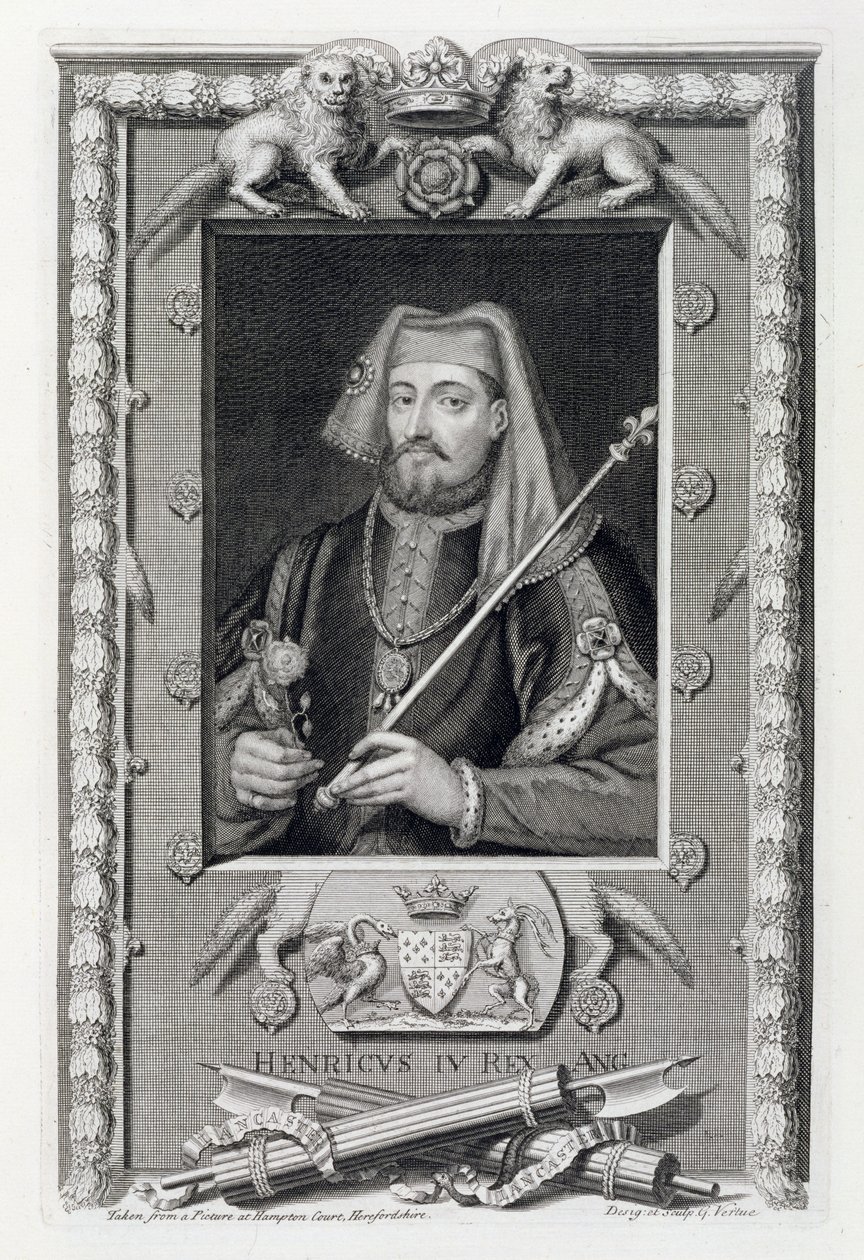 Heinrich IV. (1367-1413) König von England ab 1399, nach einem Gemälde in Hampton Court, graviert vom Künstler von George Vertue
