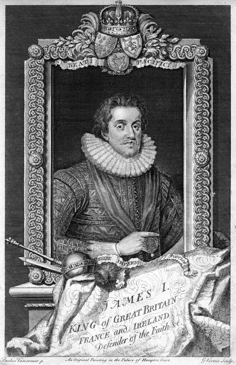 James I. von England, 17. Jahrhundert von George Vertue