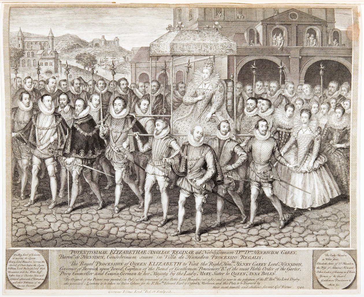 Königliche Prozession von Königin Elizabeth I., ca. 1580 von George Vertue