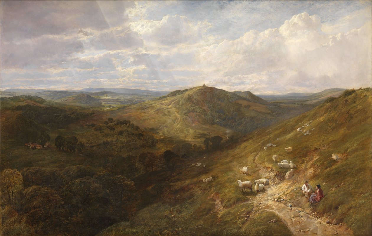 Märtyrerhügel, von Newlands Corner, Albury, nahe Guildford von George Vicat Cole