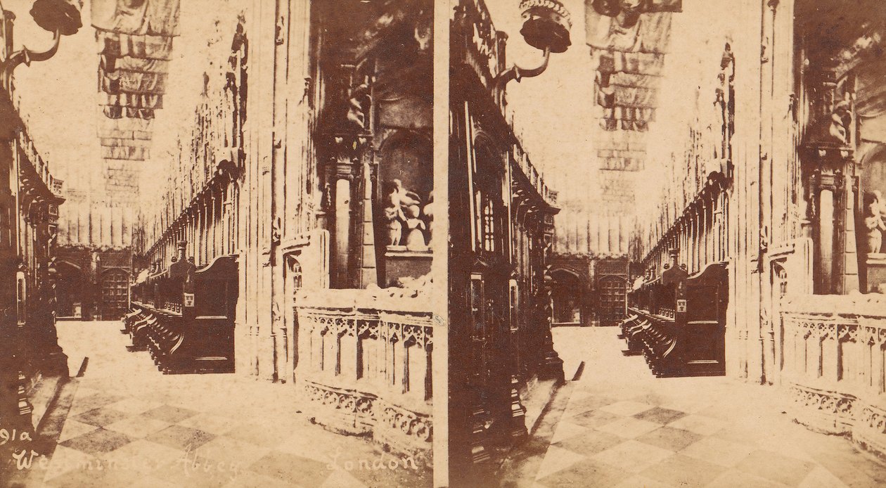 Gruppe von 5 Stereographien von Westminster Abbey, London, England von George W Griffith