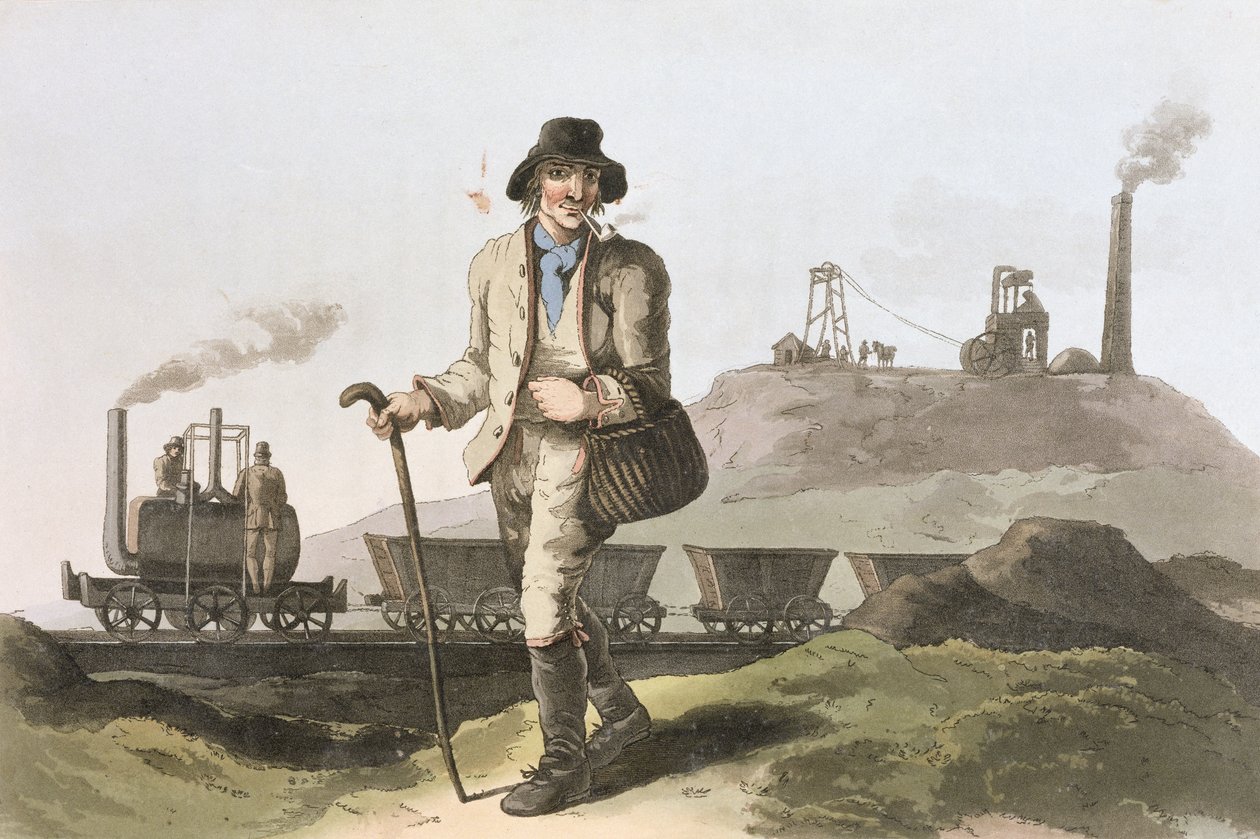 Blenkinsop-Lokomotive am Middleton-Kohlenbergwerk bei Leeds, aus 