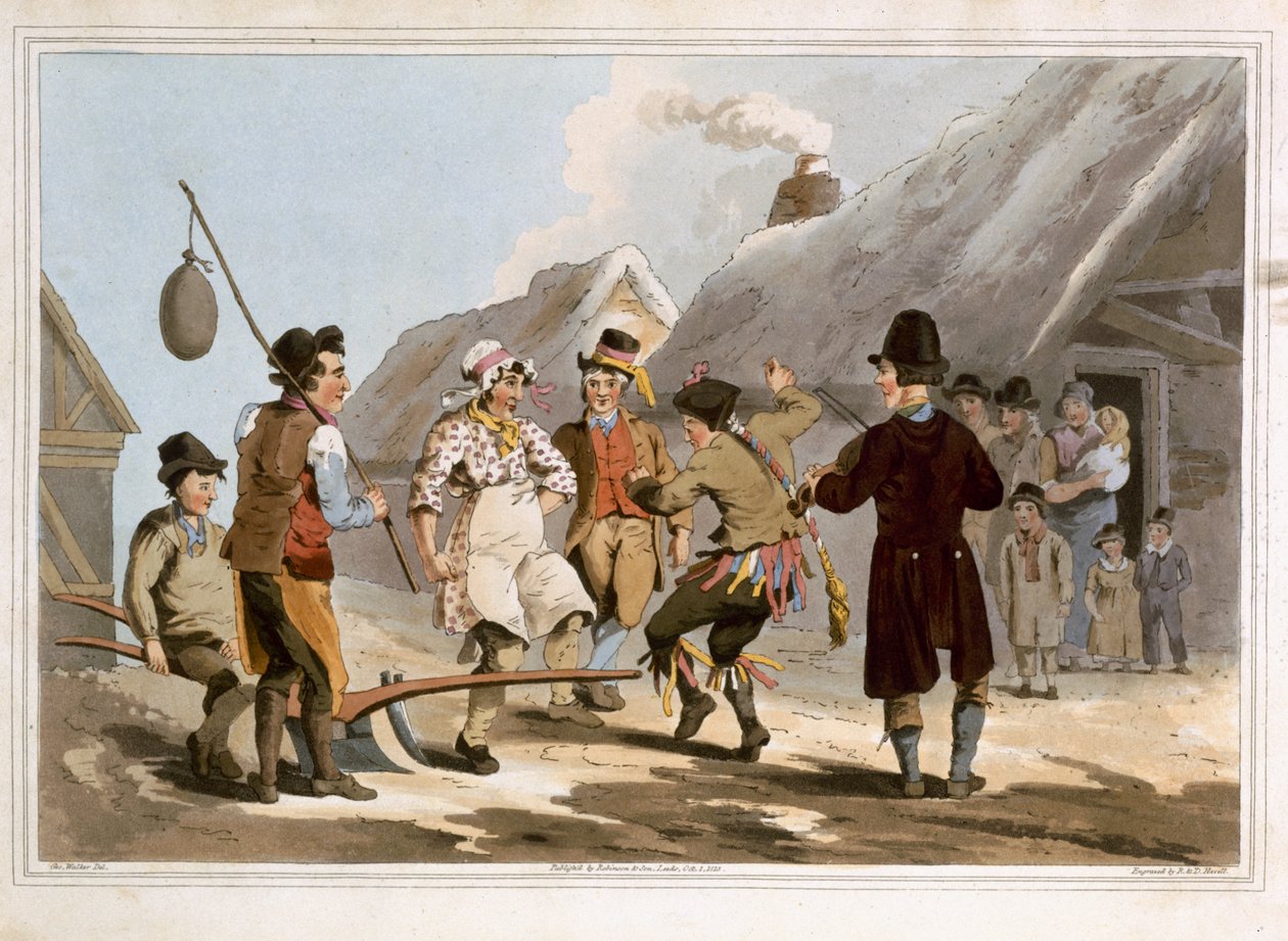 Der Narr Pflug, graviert von Robert Havell dem Älteren, veröffentlicht 1814 von Robinson und Son, Leeds von George Walker