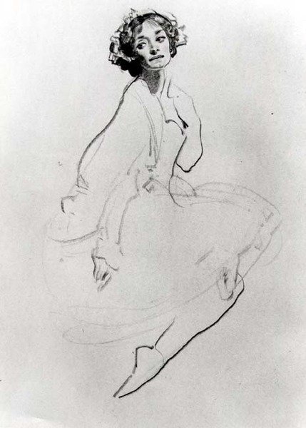 Studie einer Balletttänzerin, ca. 1911 von George Washington Lambert