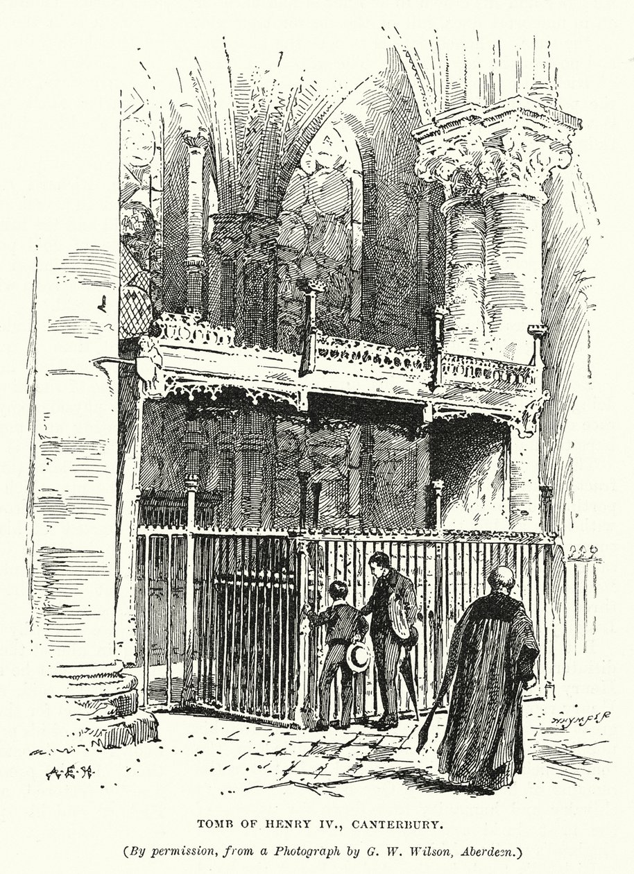 Grab von König Heinrich IV., Kathedrale von Canterbury von George Washington Wilson