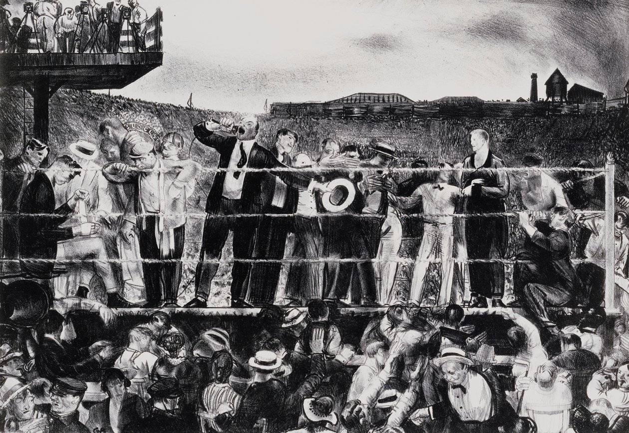 Vorstellung von Georges Carpentier, 1921 von George Wesley Bellows