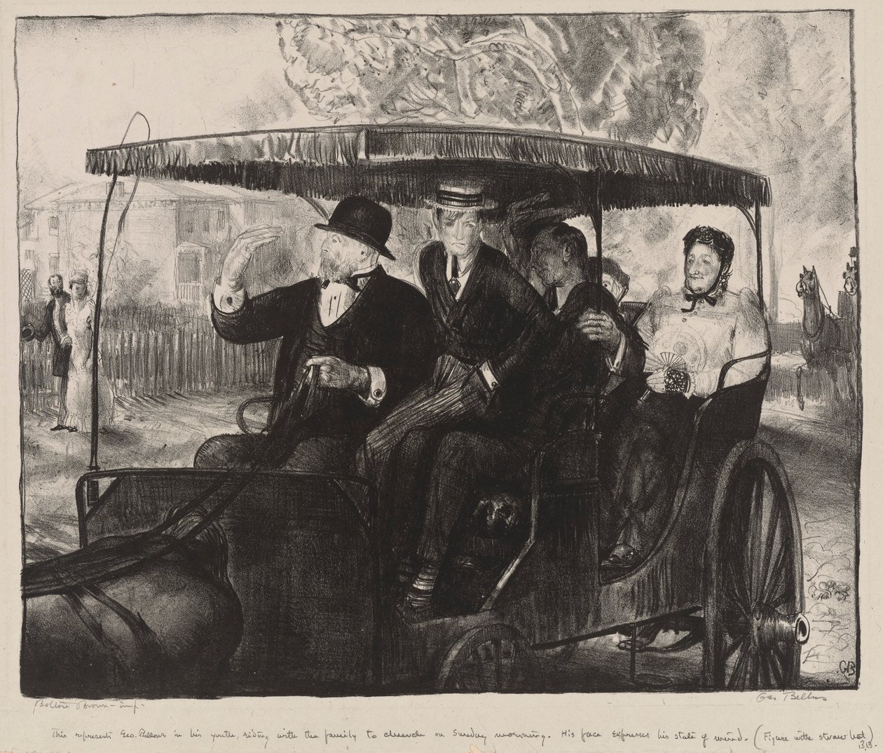 Sonntag, Kirchgang: Erinnerungen an einen Sonntagmorgen in Columbus, Ohio, 1897 von George Wesley Bellows