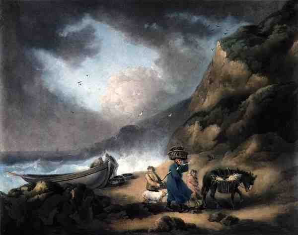 Fischer, graviert von James Ward, veröffentlicht von J.R. Smith, 1793 (Mezzotinto) von George after Morland