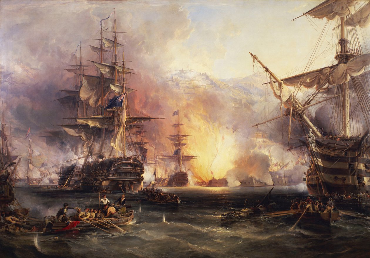 Die Bombardierung von Algier, 27. August 1816 von George the Elder Chambers