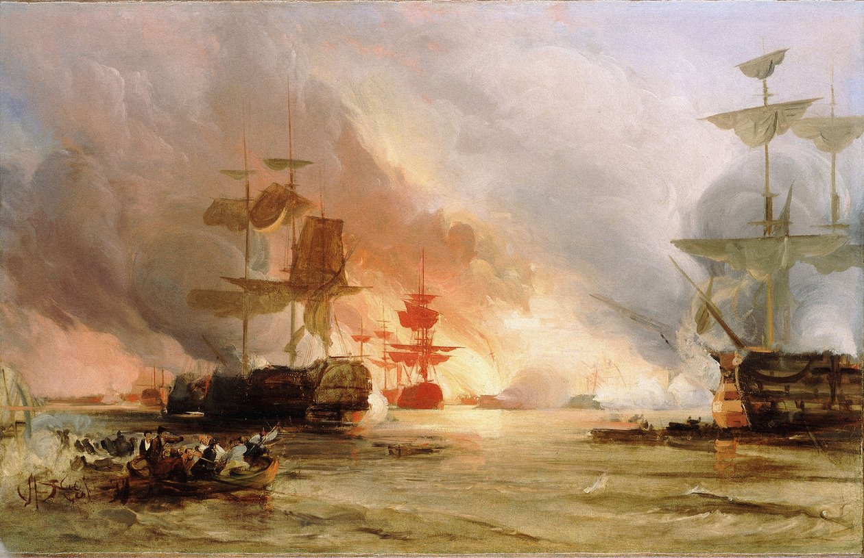 Die Bombardierung von Algier, 27. August 1816 von George the Elder Chambers